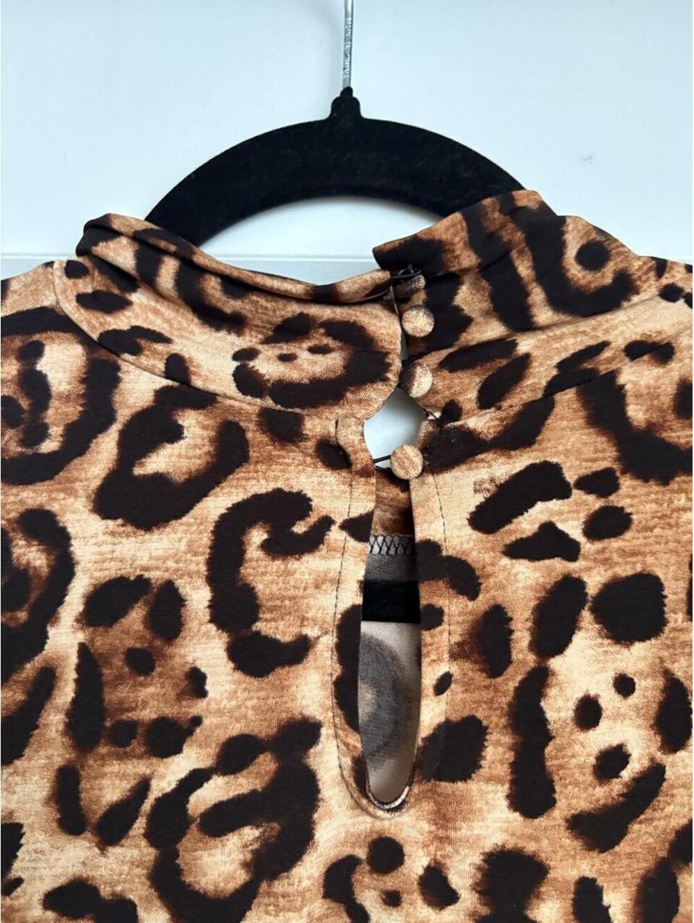 LEOPARD PRINT MINI DRESS - Picture 5 of 5